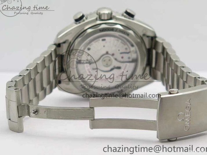 0227 Planet Ocean Master Chrono SS OM 1:1 Best Edition Gray Dial On SS Bracelet A9900 V Efficient 8116